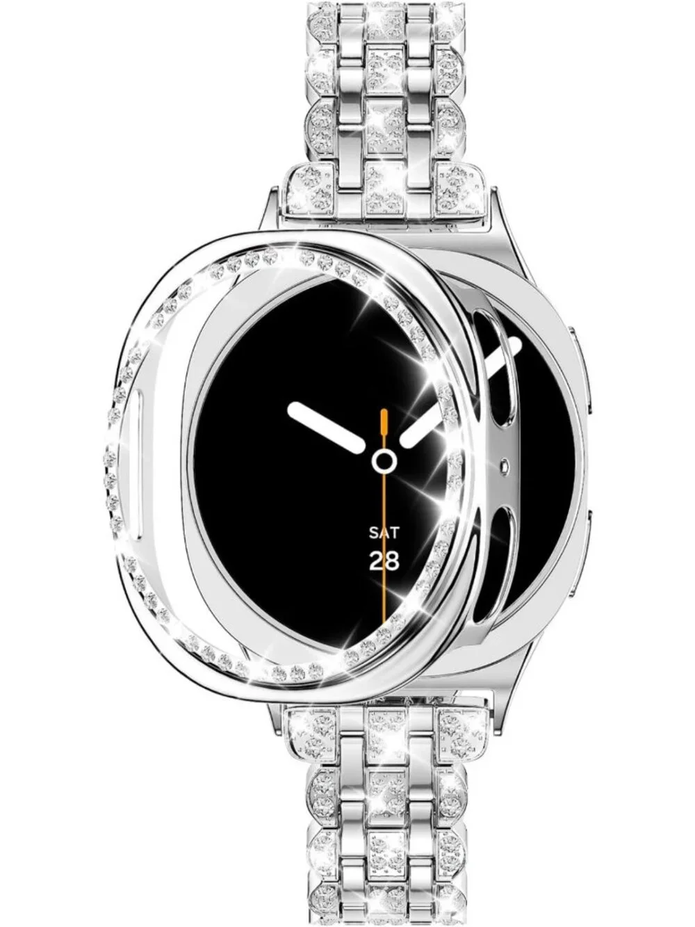 Stylish Bling Band & Case for Galaxy Watch 8, Women’s Dressy Replacement Strap